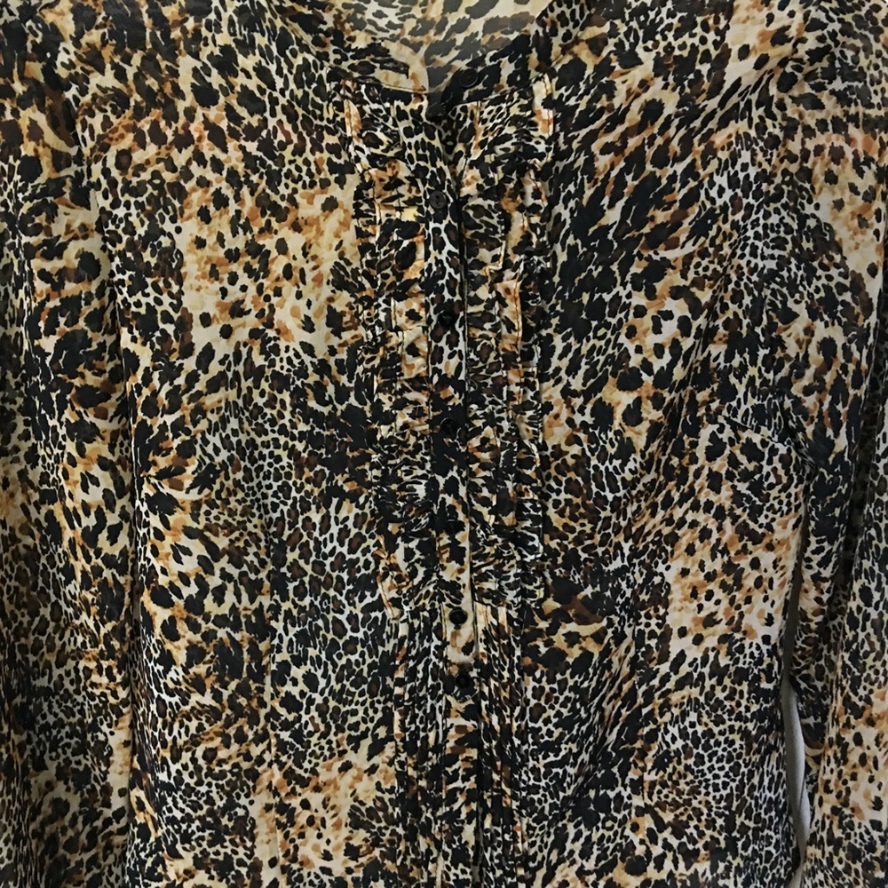 Zara Basic Long Sleeve Button Down Blouse - image 8